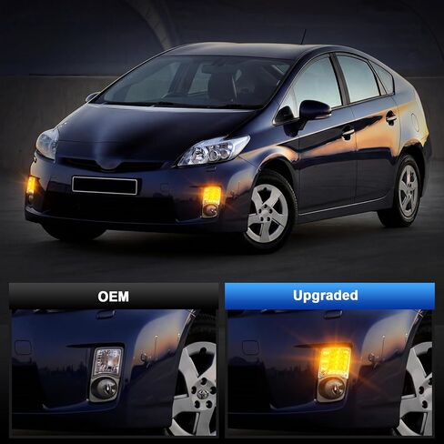 Turn Signal Lights Fits for 2009-2011 Prius(3rd Gen, XW30) 2-in-1 White DRL & Amber Turn Signal, DOT & SAE, Plug and Play, 2 Pack(Smoked Lens) LED Corner Lights in Kuwait
