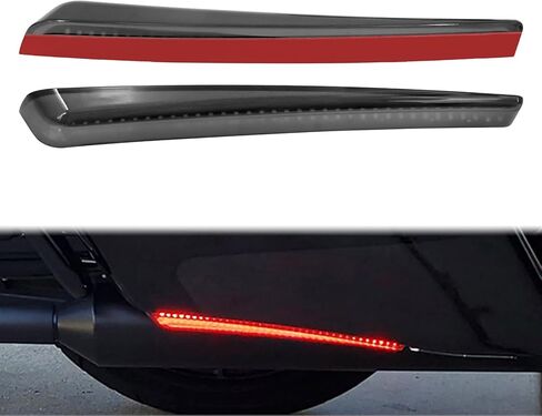 دراجة نارية سرج ضوء جانبي ممتد LED إشارات الانعطاف تشغيل ضوء الفرامل مناسب لـ Harley Touring Road Glide Electra Glide Street Glide Road King 2014-2023، ضوء جانبي لحقيبة السرج LED عدسات مدخنة in Saudi Arabia