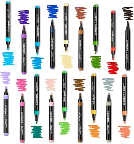 KINGART Acrylic Paint Markers, 36 Colors, 2mm Tip, Water-Based Ink in Saudi Arabia
