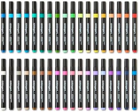 KINGART Acrylic Paint Markers, 36 Colors, 2mm Tip, Water-Based Ink in Saudi Arabia