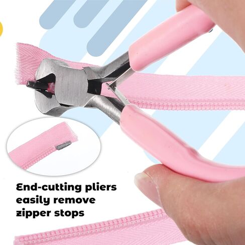 Zipper Repair Kit Tool, 2 Pack Zipper Pliers, Zippers Install Pliers, Needle-Nose Plier and End-Cutting Plier for Zippers Replacement, Fix, DIY Jewelry and Home Maintenance in Kuwait
