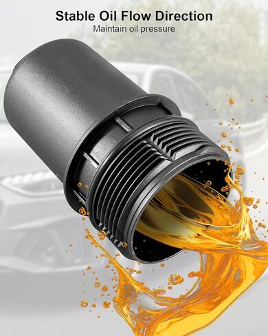 فلتر زيت مناسب لسيارة AUDI A3 A4 Q5 TT 2.0L GAS TURBO VOLKSWAGEN BEETLE GTI 2.0L GAS TURBO استبدال 06L115678Q 06k115441B 06L115401B 06L115678T، مع قطعة اتصال in Kuwait