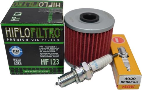 Generic فلتر زيت ممتاز وNGK Spark Plug DPR8EA-9 Tune Up Kit متوافق مع Kawasaki KLR650 Mojave 250 KFX250, 123-1 in Saudi Arabia