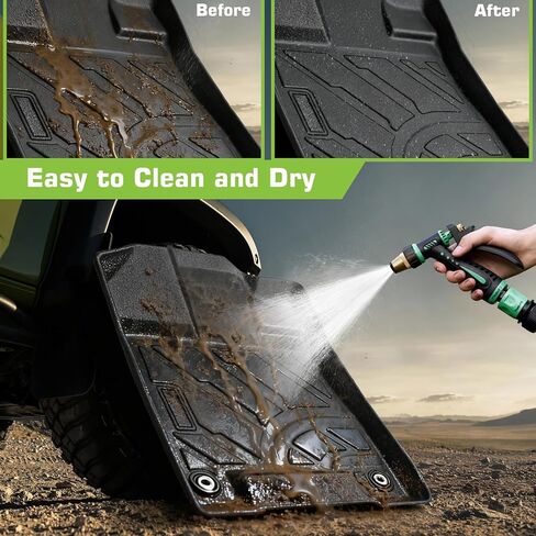 Floor Mats for Acura MDX 7 Seats 2014-2021 (Only for 7 Seat, Not for Hybrid Models, 6-Seat Models and Type S Advance), TPE Waterproof Non-Slip All Weather Protection Custom, Floor Mats & Cargo Liner in Kuwait