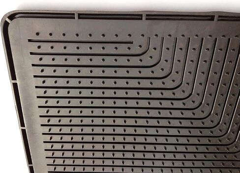 Black Rubber Slush Floor Mats for Semi Truck - Universally fits Many (See Measurements) Kenworth Peterbilt Freightliner Mack - All-Weather/Terrain High Ridged 2 Piece Cab Fronts in Kuwait