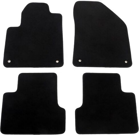 IKON MOTORSPORTS, Nylon Car Floor Mats Compatible with 2014-2023 Jeep Cherokee 4DR, OE Style Black Driver Passenger Car Carpets, Front Rear 4PCS Full Set in Kuwait