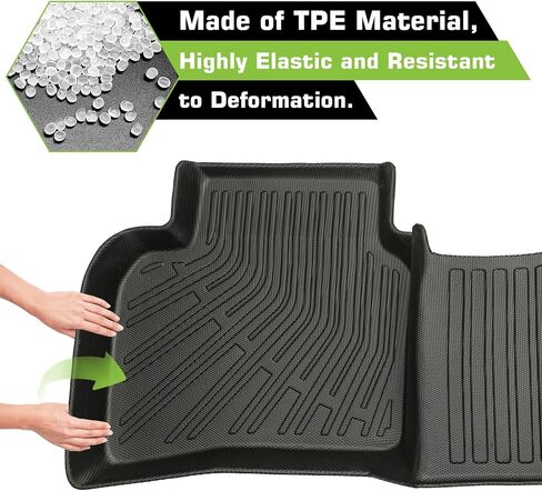 Floor Mats for Cadillac XT4 2019-2025, Heavy Duty TPE Waterproof Non-Slip All Weather Protection Custom, Floor Mats & Cargo Liner in Kuwait
