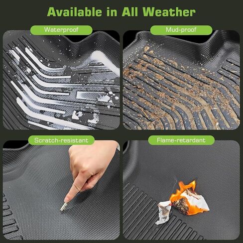 Floor Mats for Cadillac XT4 2019-2025, Heavy Duty TPE Waterproof Non-Slip All Weather Protection Custom, Floor Mats & Cargo Liner in Kuwait