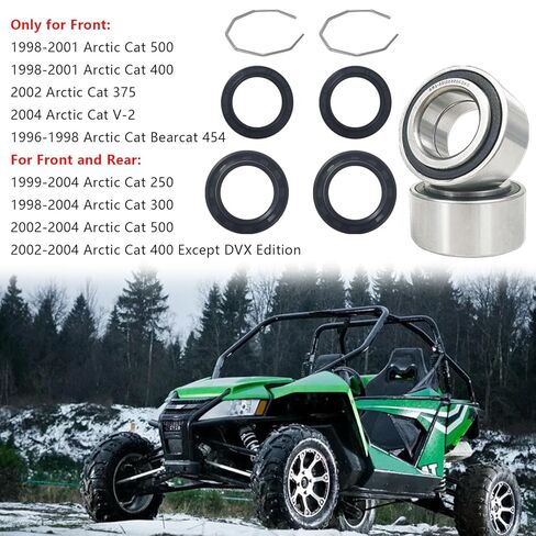 مجموعة سدادات تحمل العجلات الأمامية/الخلفية متوافقة مع Arctic Cat 250 300 375 400 454 500 650 V-2 استبدال OEM # 0423-034 0402-275-2 مجموعات in Saudi Arabia