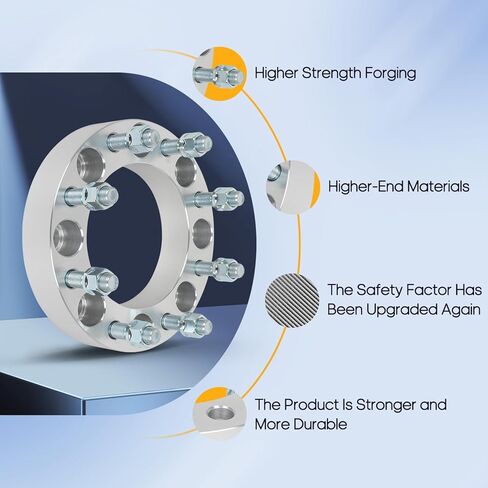 OCPTY 4 قطع 8x6.5 إلى 8x170 محولات العجلات 1.5 بوصة تتحمل 126 مم ترصيع 14x1.5 8 فواصل عجلة العروة لا مركزية مناسبة لرام 3500 2012-2022، لرام 2500 2012-2022، لنيسان NV3500 2012-2014 in Kuwait