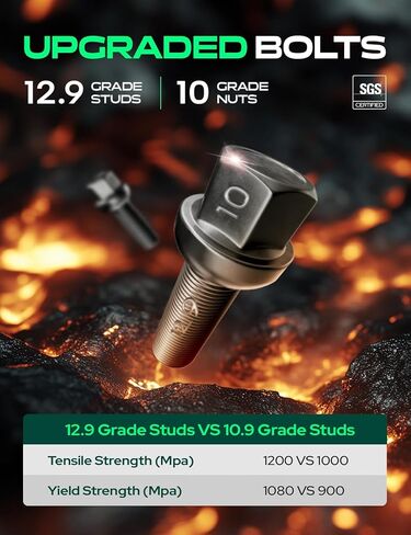 YHTAUTO 5x5.5 to 5x4.75 Wheel Adapters 1 Inch Compatible with Dodge Ford Jeep, Tire Adapters w/ 1/2"-20 & 12.9 Grade Studs, 87.1mm Center Bore 5 Lug 2PCS Black in Saudi Arabia