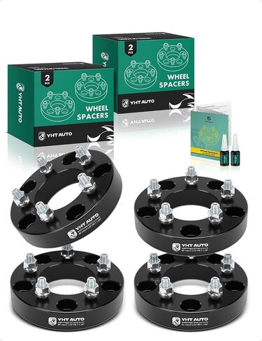 YHTAUTO 5x5.5 to 5x4.75 Wheel Adapters 1 Inch Compatible with Dodge Ford Jeep, Tire Adapters w/ 1/2"-20 & 12.9 Grade Studs, 87.1mm Center Bore 5 Lug 2PCS Black in Saudi Arabia