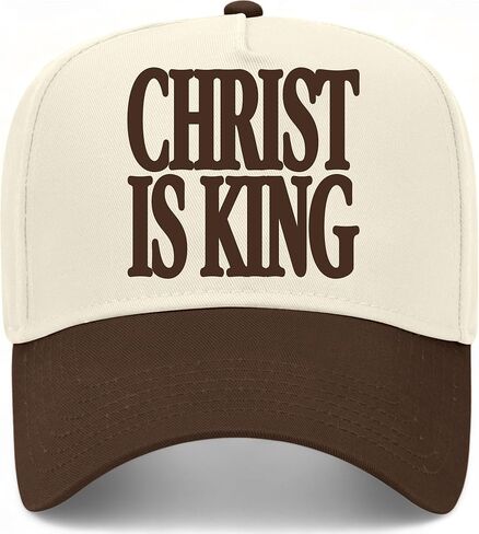 Christ is King Hat | Premium Adjustable Christian Snapback Baseball Vintage Trucker Hats for Men & Women in Saudi Arabia