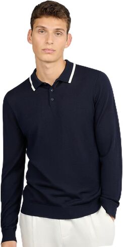 قميص بولو رجالي بأكمام طويلة من صوف ميرينو فائق النعومة من Onia in Kuwait