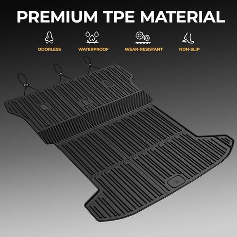 Cargo Mat for 2022-2026 Hyundai Tucson Hybrid, Full Coverage All Weather Trunk Cargo Liner with Backrest Protectors for Hyundai Tucson Accessories (Not fit PHEV) in Kuwait