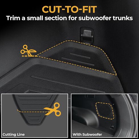Cargo Mat for 2022-2026 Hyundai Tucson Hybrid, Full Coverage All Weather Trunk Cargo Liner with Backrest Protectors for Hyundai Tucson Accessories (Not fit PHEV) in Kuwait
