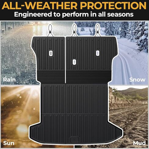 Cargo Mat for 2022-2026 Hyundai Tucson Hybrid, Full Coverage All Weather Trunk Cargo Liner with Backrest Protectors for Hyundai Tucson Accessories (Not fit PHEV) in Kuwait