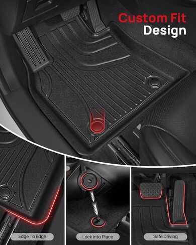 Floor Mats & Cargo Liner & Backrest Mat Fit for 2018-2024 BMW X3 (G01) 30i M40i X3M, Not for Raised Cargo Floor (with Spare Tire), Not for X3 30e - All Weather Floor Liners for X3 Accessories in Saudi Arabia