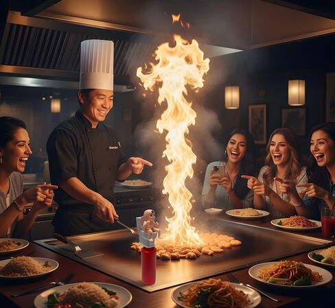 HIbachi Wee Pee Squirting Boy Figurine for Hibachi Chefs in Saudi Arabia