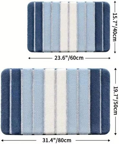 Thin Version,Bathroom Rug, Bathroom Mat, Extra Soft Absorbent Premium Bath Rug, Area Rugs,Grey,(15.7 * 23.6inches) in Saudi Arabia