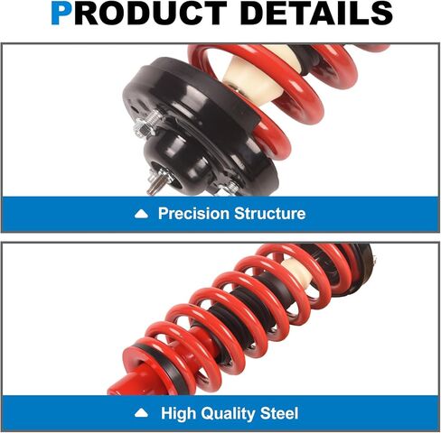 2x زوج أمامي أحمر كامل ممتص للصدمات مع مجموعة زنبركية ملفوفة متوافقة مع 2004-2008 Ford F-150، 2006-2008 Lincoln Mark LT، 171361 in Kuwait