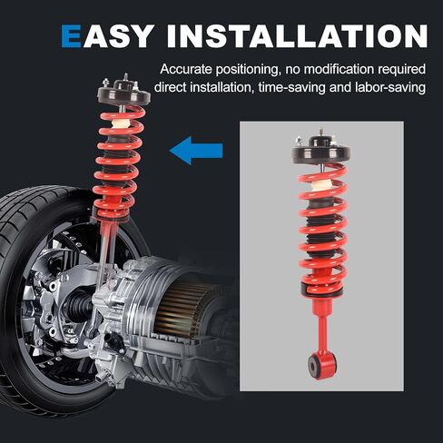 2x زوج أمامي أحمر كامل ممتص للصدمات مع مجموعة زنبركية ملفوفة متوافقة مع 2004-2008 Ford F-150، 2006-2008 Lincoln Mark LT، 171361 in Kuwait