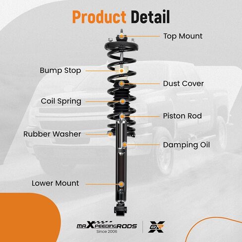 maXpeedingrods Rear Struts Sway Bars Kit for Honda Accord 2003-2007 & Acura TL 2004-2008, 171372 K90342 K90343 Direct Replacement Shock Absorber Struts Assembly with Coil Spring Sway Bar End Links in Saudi Arabia