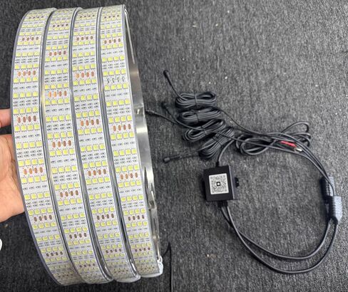 مصابيح LED للعجلات مقاس 17.5 بوصة رباعية الصفوف - توصيل فلاش ستروب وتشغيل التحكم عبر البلوتوث in Kuwait