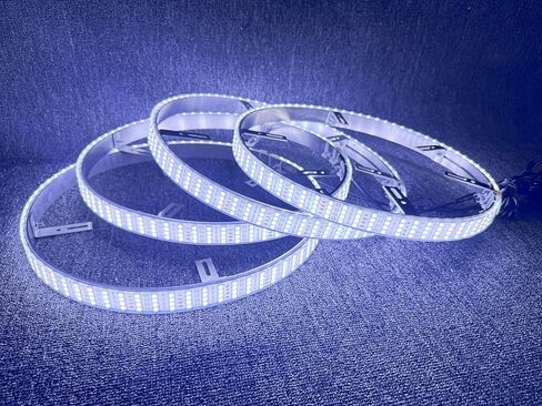 مصابيح LED للعجلات مقاس 17.5 بوصة رباعية الصفوف - توصيل فلاش ستروب وتشغيل التحكم عبر البلوتوث in Kuwait