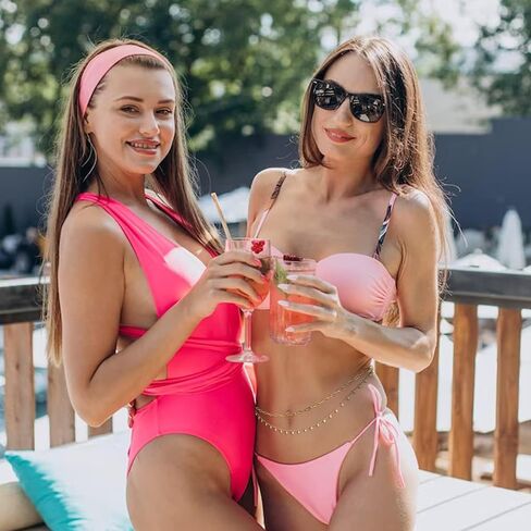 Waist Chain Layered Belly Waist Jewelry for Beach Bikini Adjustable Waist Belly Chain Summer Body Chain for Women Girls (4pcs silver heart) in Kuwait