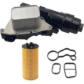 AMCC Upgrade Aluminum Engine Oil Cooler Filter Housing with Gasket Bolts Compatible with BMW B38 i8 14-20 X1 16-19 X2 19 Mini Cooper 14-19 Clubman Countryman 17-19 Replaces：11428585235 (Plastic) in Kuwait