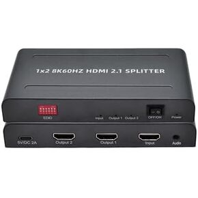 8K HDMI Splitter 1 in 4 Out,with EDID, 3D Stereo, 12-bit Deep Color, 48Gbps, Plug & Play, HDMI Splitter for Windows, Mac, Linux, Projectors, Laptops, Desktops (SP104SKE) in Kuwait
