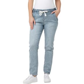 Ripe Maternity Denim Jogger with Drawcord in Blue Large in Kuwait