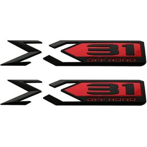 2 قطعة X31 شعارات الطرق الوعرة ثلاثية الأبعاد لشارة الجسم الخلفية لاستبدال 2019-2022 جي إم سي سييرا 1500 أصلية GM 84682662 (أسود/أحمر) in Kuwait