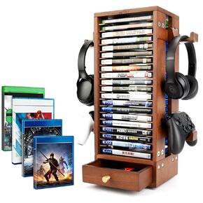 Asfsky Game Storage Tower Universal Video Game Organizer لـ 20 لعبة تخزين متوافقة مع PS5 PS4 Xbox Switch Games Gamer Gamer in Kuwait