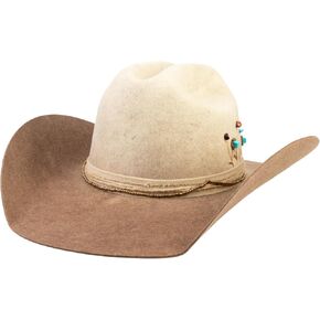 قبعات رعاة البقر العريضة عريضة 100 ٪ صوف شديدة شعر قبعة غرب المناطق النائية قبعة بنما مع شعار البرق محزن/محترق in Kuwait