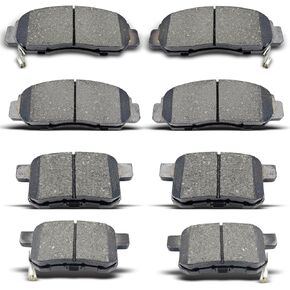 D1451 D1506 8PCS Front & Rear Ceramic Brake Pads Set Compatible with 2008-2012 Honda Accord EX & EX-L, 2009-2014 Acura Tsx in Kuwait