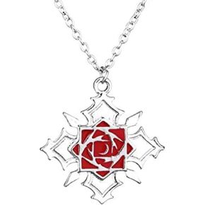 Davitu Anime Vampire Knight Rose Cross Yuki Silver Jewelry Accessories Choker Necklace Charm Pendant for Women and Men Best Souvenir - (Metal Color: Vampire Knight Rose) in Kuwait