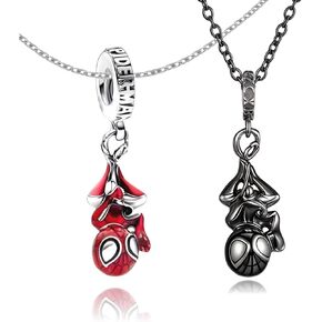 Spiderman Necklace for Women and Men,Skin-Friendly Jewelry with Gift Box,Adjustable Spider Pendant Chain,Superhero Symbols,Ideal for Christmas, Halloween, Birthday Gifts in Kuwait