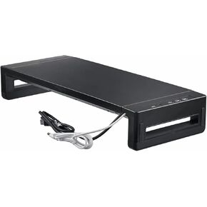 RGB computer monitor stand riser desk with USB 3.0 port keyboard and mouse storage rack screen rack with drawer monitor rack(Without RGB) in Kuwait