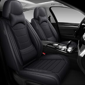 DHAEY Car Seat Covers for Volvo XC90 2003-2025, Luxury Breathable Seat Cover, Nappa Leather, Wear-Resistant, Anti-Slip, Quick Installation, 2PCS Front, Beige in Kuwait