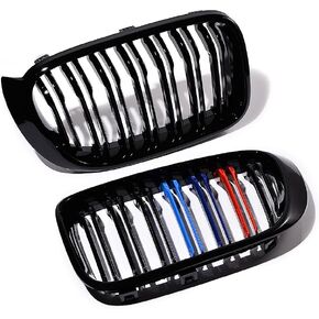 Compatible for 2014-2017 BMW X3 F25 X4 F26 Front Hood Bumper Grille Grill Glossy Black Trim Chrome Star 51137367421 51137367422 51712337762 51712337763 in Kuwait