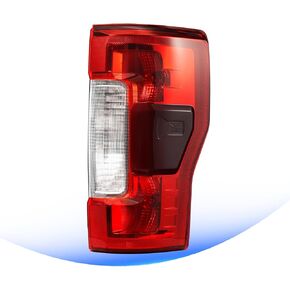 Tail Light Compatible with 2017 2018 2019 Ford F250 F350 XLT Lariat Halogen Taillight w/Blind Spot Rear Turn Signal Brake Lamp Assy w/Bulbs Replace OEM #KC3Z13405C (Left Driver Side) in Kuwait