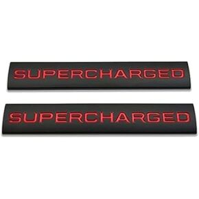 2X Rover/Sport Supercharged Badges Emblems Nameplate LR-SC-BR (Black/red) in Saudi Arabia