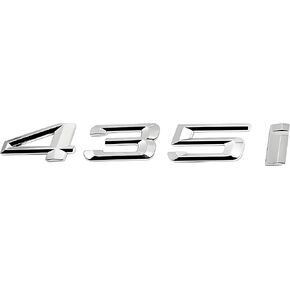 435i Emblem Decal Car Numbers Letters Decal Plating Badge 3D Metal Style Fit for BMW 435i Accessories Silver in Kuwait
