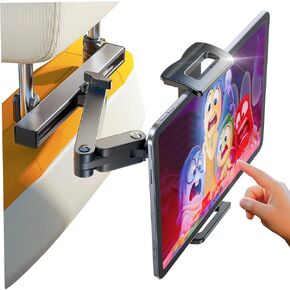 LISEN 2025 Tablet Holder for Car Headrest Backseat [3 in 1 Extension Arm] iPad Car Mount Back Seat for Kids, Road Trip Essentials for Long Trips for 4.7-11.9" iPad Pro Air Mini Galaxy Tablet etc in Kuwait
