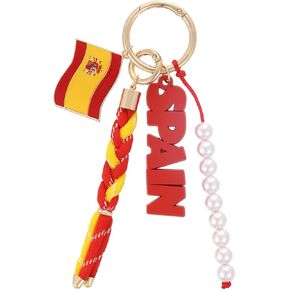Madison Tyler American Mexican Brazilian Argentinian French British Spanish Flag Keychain | Country Patriotic Purse Bag Charm in Saudi Arabia