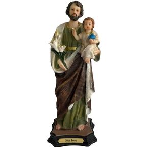 Cannan San Jose 8" San Jose Con Niño Jesus En Brazos Resin Religious Figure in Kuwait