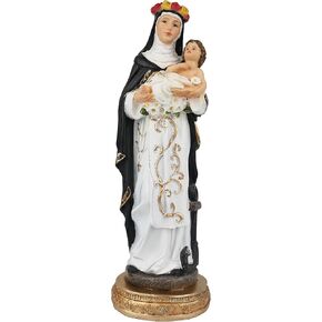 Cannan Saint Rosa of Lima 12" Patron Saint of Embroidery, Gardening and Flower Growing Resin Religious Figure Santa Rosa De Lima in Kuwait