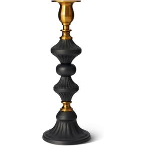 Taper Candle Holder Black and Gold Centerpieces for Tables, Metal Pillar Candle Stick Holder Decor for Mantle, Fireplace Mantel, Dining Room, Table Decor, Housewarming Gift in Kuwait